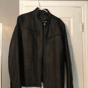 Black men’s leather jacket